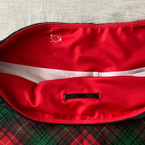 INKnBURN INB Classic Winter plaid design Running Skirt Skort w/shorts sz 10 - Picture 7 of 8